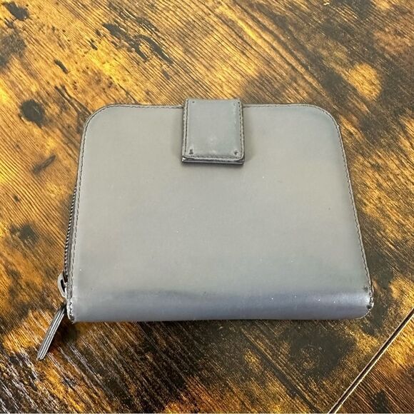 Prada Gray Leather Wallet W/ Certificate of Authenticity - Picture 2 of 15